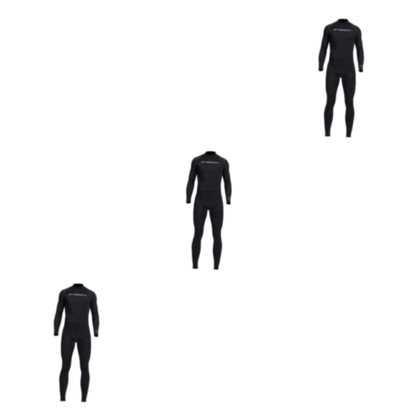 1/2/3/5 Snygga badkläder Surfing Anti-Back Zip Kajakpaddling för Black M 3PCS