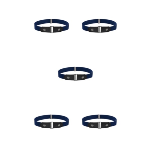 1/2/3/5 Bälte Inget Spänne Osynlig Moderiktig Långvarig Dark Blue 5PCS