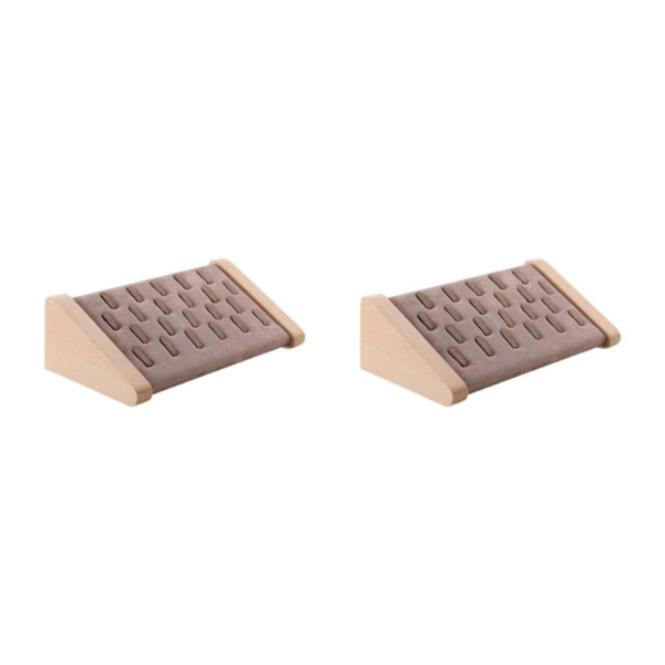 1/2/3 Ringar Displayhållare Snygg smyckeförvaringsställ för butik Coffee 2PCS