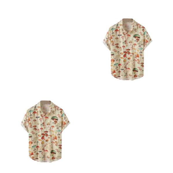 1/2/3 Fahionable och eleganta män Hawaiian hirt För sommarstranden XXL 2Set