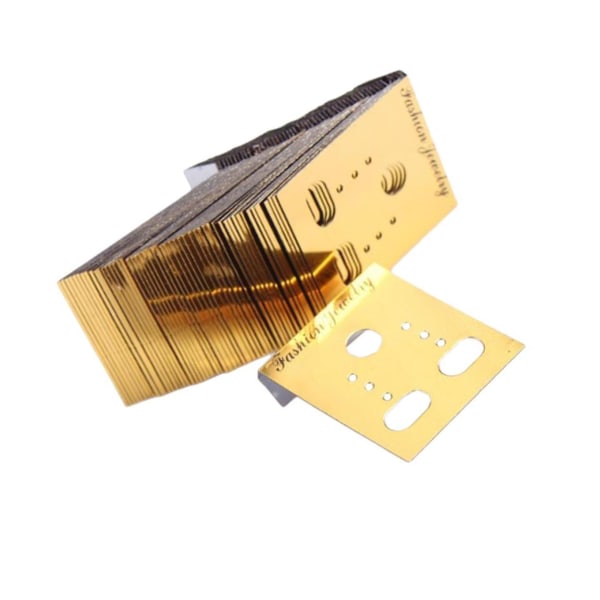 1/2/3 1000st örhängen Visa kort Partihandel Bulk smycken Golden 3x3.7cm 1Set