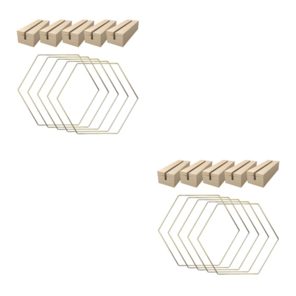 1/2 Portable Metal För Floral Hoop Crafts Hexagon Garland Frame 2PCS