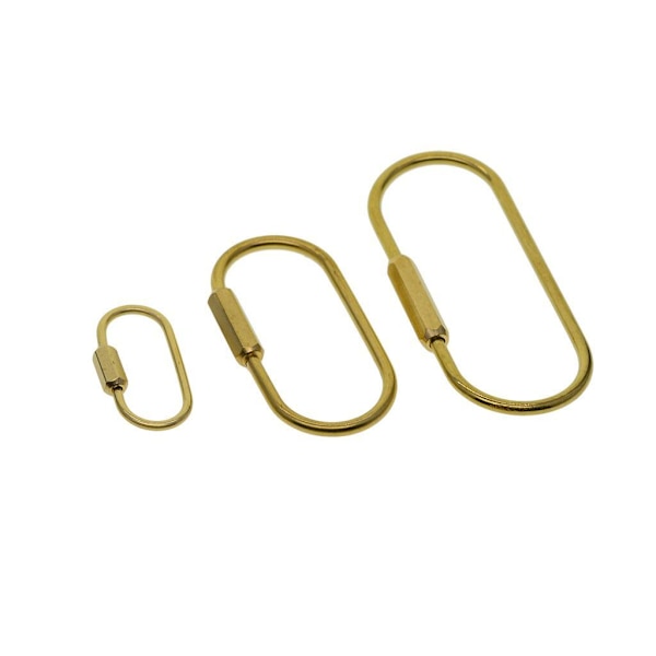 1/2/3 2/6 stycke mässing skruvlås Nyckelring Ring Creative Craft Bronze 2 Pcs 1Set