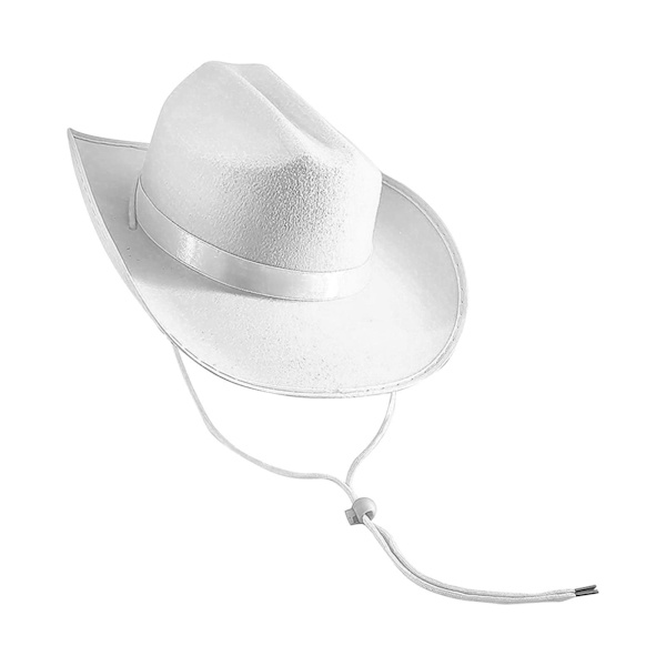 1/2/3 cowboyhatt För mångsidig hatt med bred brättning Formbart hattband white 1 Pc