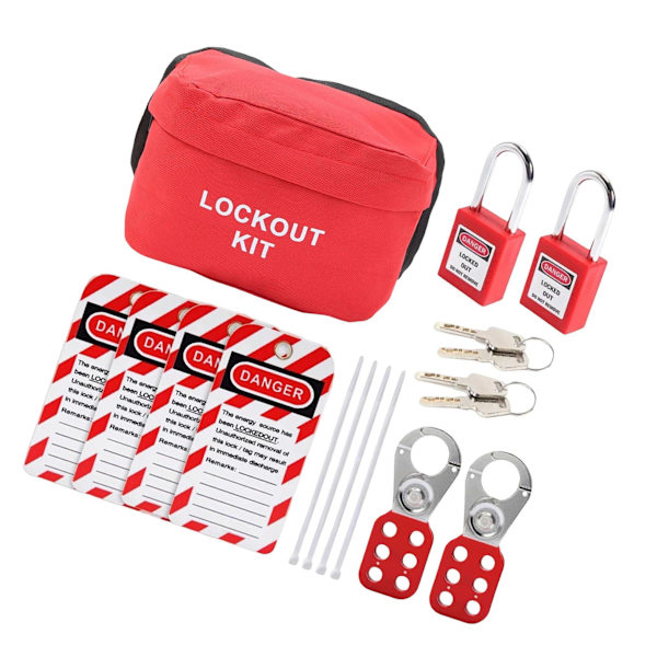1/2/3 Industrial Lockout Kit för Heavy-Duty Tags Hasps och