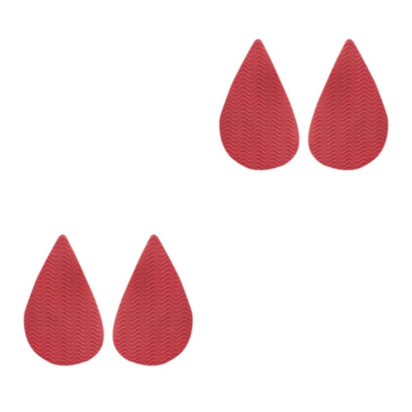 1/2/3/5 Non För Slip Shoe Pads Självhäftande gummi för hög Tip Head Red 2Set