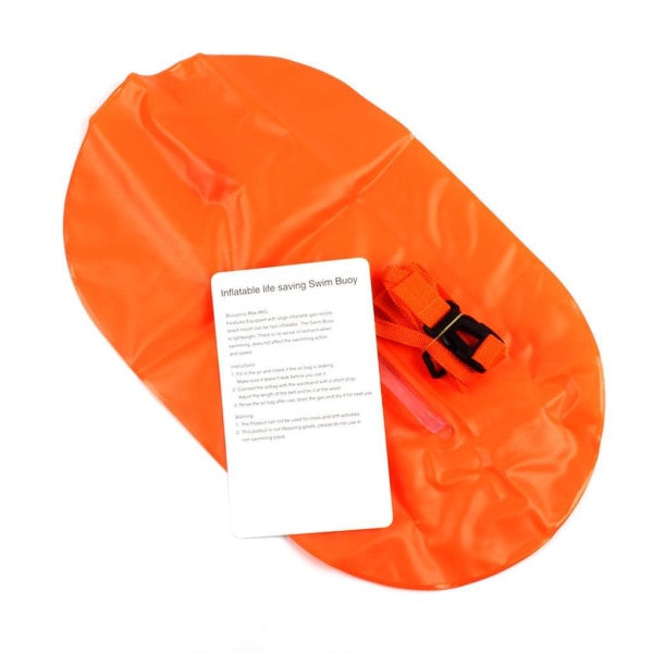 Uppblåsbar Swim Booy Tow Float lättviktsanordning för vatten Orange