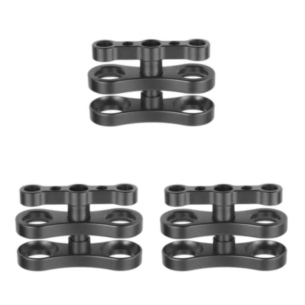 1/2/3 Aluminium Standard 1 Ball Clamp för undervattensdykning black 2.76 x 1.77 Inch 3Set