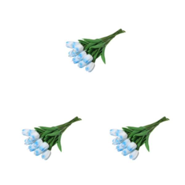 1/2/3 10påse Simulerade tulpaner Ljusa och charmiga blommor för light blue 3PCS