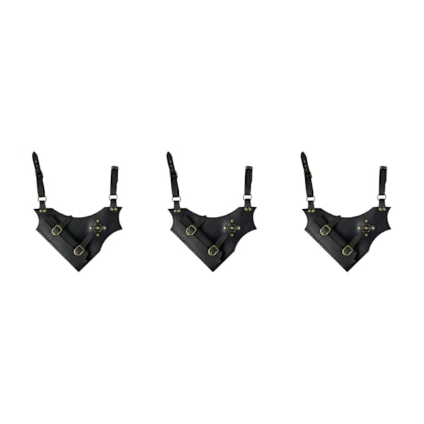 1/2/3/5 Medieval Frog Cutlass Rapier Costume för scenshow män Black 20.5 x 12cm 3PCS