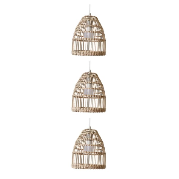 1/2/3 Rotting Lampskärm Boho Scandi Hanging Handgjord för hemmet 3PCS