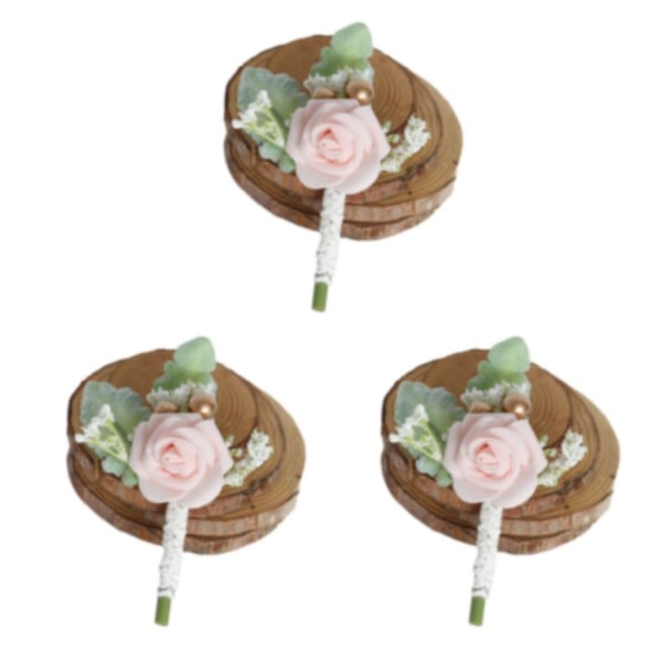 1/2/3/5 Realistiskt utseende Utsökt skapat bröllop Blush Pink 3PCS