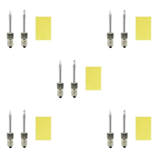 1/2/3/5 Kopparlödkolvspetsar Delar med rengöring Tip K 5PCS