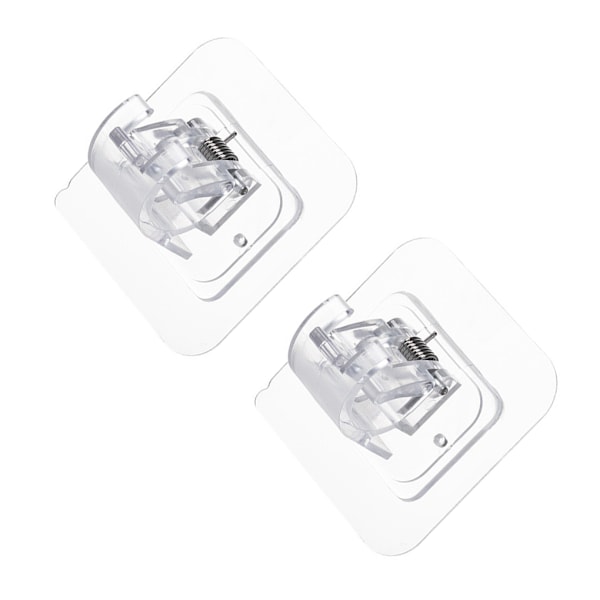 2/3/5 Kök självhäftande fönstergardinstång Clip Handduksstänger Transparent 2pcs 5PCS