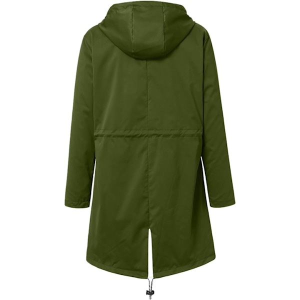Polyester vattentät och vindtät damjacka för utomhusbruk green M