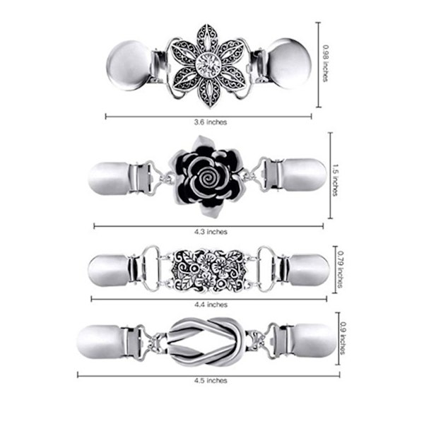 1/2/3 4 st medeltida sjalfäste sy koftklämmor duckbill clip 4 pcs 1 Pc