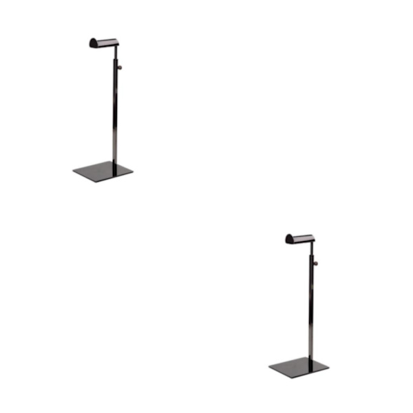 1/2/3 justerbar metallhandväskhållare för handväska Black Steel Mirror 2PCS