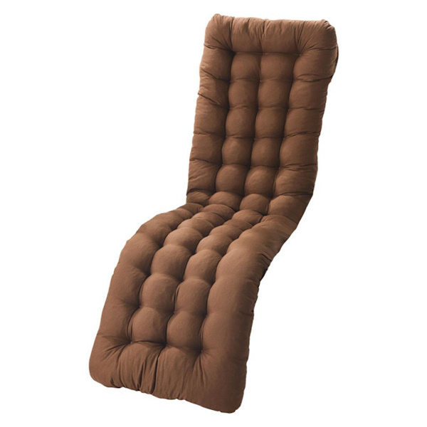 Bekväm polyester trädgårdsfåtöljskudde förtjockad matta Coffee 48*155*8cm