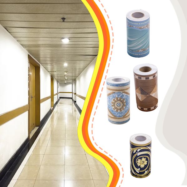 1/2/3/5 PVC Vattentät Tapet Border Sticker För Vägg Och style 2 1Set