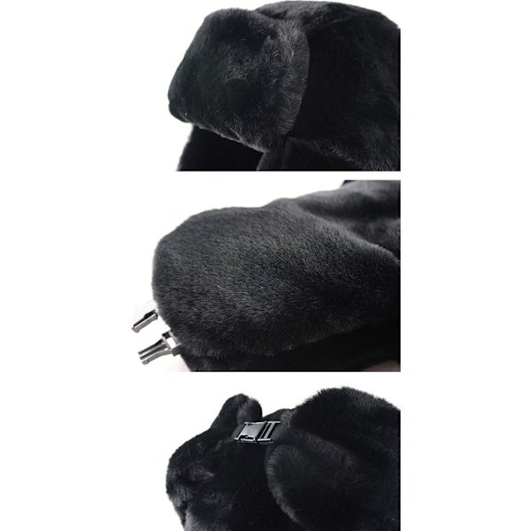 Multi-purpose MenWinter Thermal Bomber Hats för mjukt och varmt Beige sickle hammer
