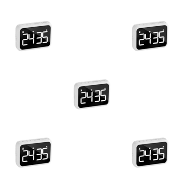 1/2/3/5 ABS Justerbar Volym Väckarklocka Med Radio - LED Stor White 501 5PCS