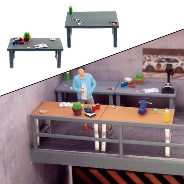 1/2/3/5 1/64 Skala Bilverkstad Layout Diorama modellleksak Tool Table Grey 2.8-3cm 5Set