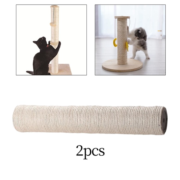 Byte av kattungeskrapstolpe. Mjuk och hållbar kattskrapa Beige 50cm