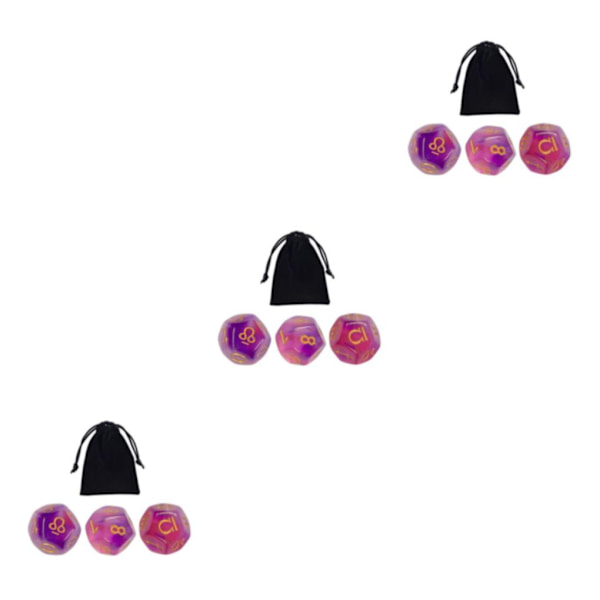 1/2/3/5 3st Akryl Astrologiska Tärningar Konstellationstärningar för Style G 3Set