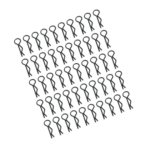 1/2/3/5 RC Body Shell Clips R Shape för 1/10 RC racingbil black length 24mm 1Set