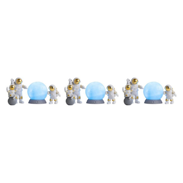 1/2/3/5 4st Astronautfigurer Set Heminredning Söt Sstronaut Gold Blue 3Set