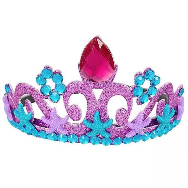 1/2/3 Crystal Girl Kids För Crown Dance Teens Costume Headdress Purple 12cm Dia 1Set