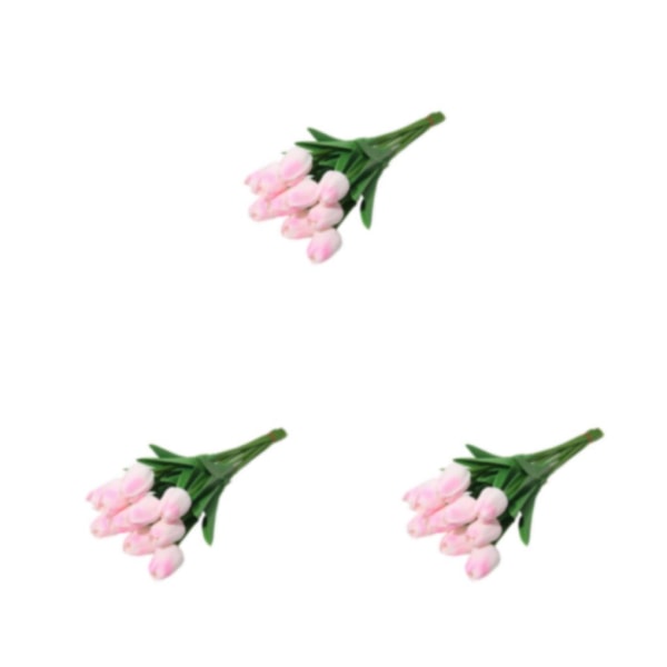1/2/3 10påse Simulerade tulpaner Ljusa och charmiga blommor för Peach powder 3PCS