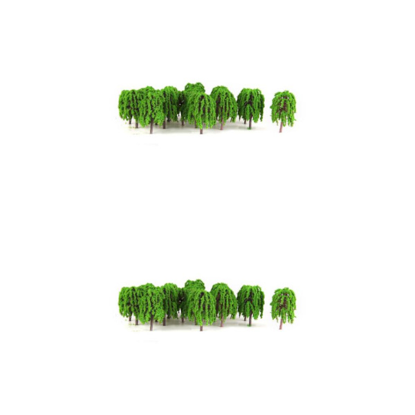 1/2/3 25 st Landskap Landskap Tåg Modell Willow Trees Skala 2PCS