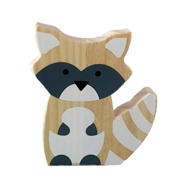 1/2/3 Trä För Fox Ornaments Dekor Väggkonst Dekoration Dark Grey 12x15cm 1Set
