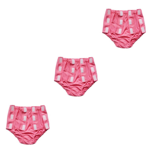 1/2/3 Kvinnor Vuxna Äldre Återanvändbara inkontinensbyxblöjor Rose Red M 3Set