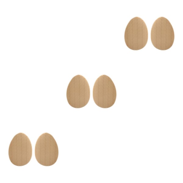 1/2/3/5 Non För Slip Shoe Pads Självhäftande gummi för hög Round Head Khaki 3Set