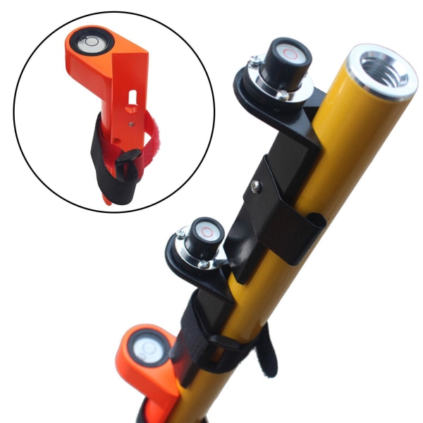 Stångnivå i aluminium för runda eller fyrkantiga stavar Orange 30cm