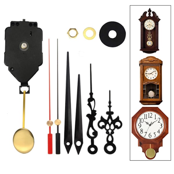 1/2/3 DIY Pendelklocka Movement Replacement Pålitlig och 2 Set Hands 1 Pc