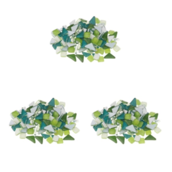 1/2/3/5 Ljusa mosaikplattor Blandade hantverksglasstenar Green 1-2cm 3Set