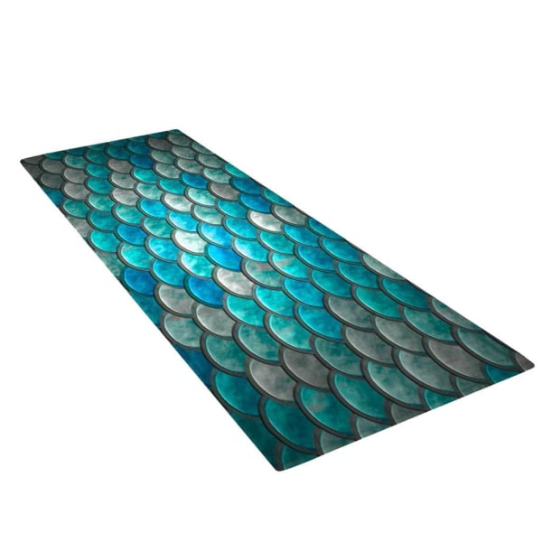 Printed 3D Golvmatta Runner Non-För slip Area Rug Scale Pattern