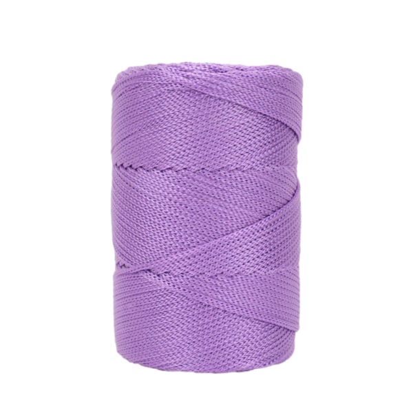 Polyester Premium ihåliga stickade virkgarn för DIY Home pale purple
