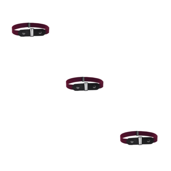 1/2/3/5 Bälte Inget Spänne Osynlig Moderiktig Långvarig Wine Red 3PCS