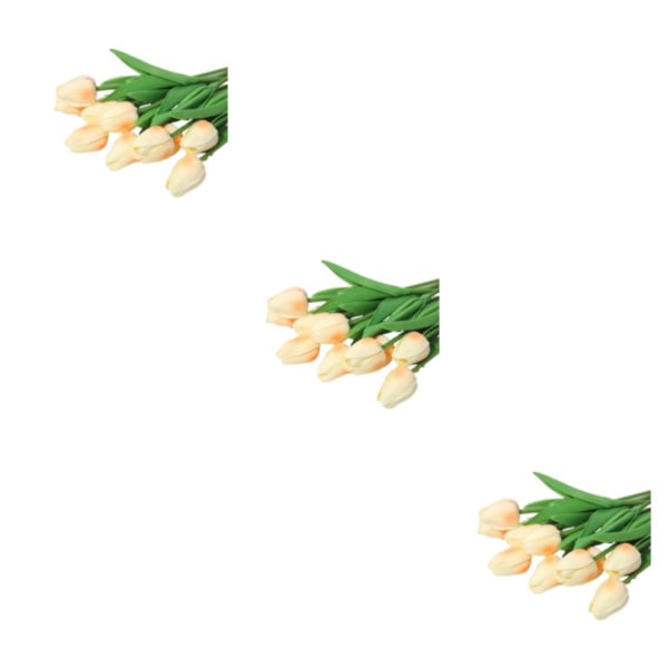 1/2/3 10påse Simulerade tulpaner Ljusa och charmiga blommor för champagne 3PCS