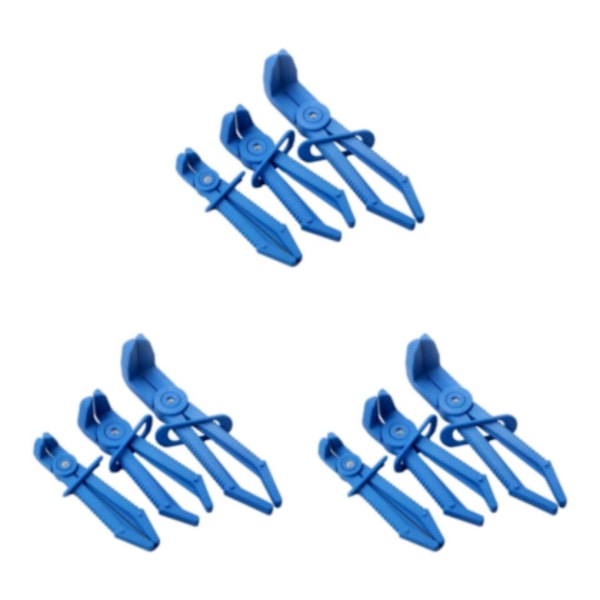 1/2/3/5 ABS Automotive Kylvätskeslang Fjäder Clamp Tool - Lås And blue 3PCS