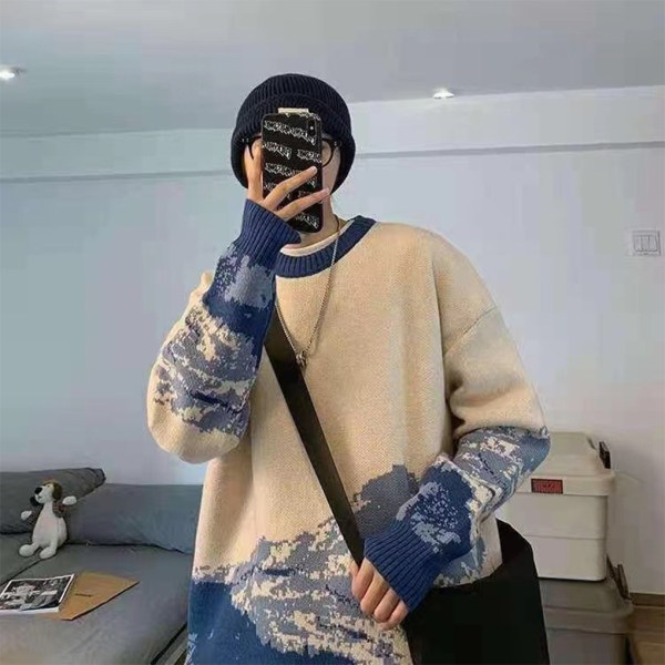 Hip Hop Streetwear för män Varm och hudvänlig tröja för vintern Coffee M