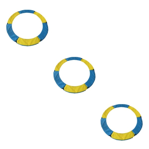 1/2/3/5 Ersättningsdyna för studsmatta säkerhetsstoppningsfjäder Yellow Blue 1.2m 3PCS