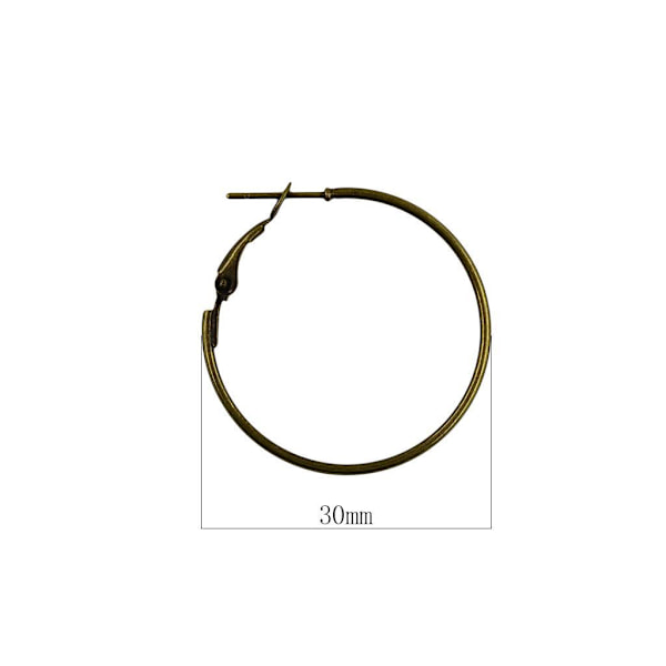 1/2/3/5 20 st 30 mm rund bågeögla, framställning av örhängen Bronze 1Set