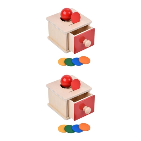 1/2 Developmental Ball Drop Toy För Montessori Sensory Toys 2Set