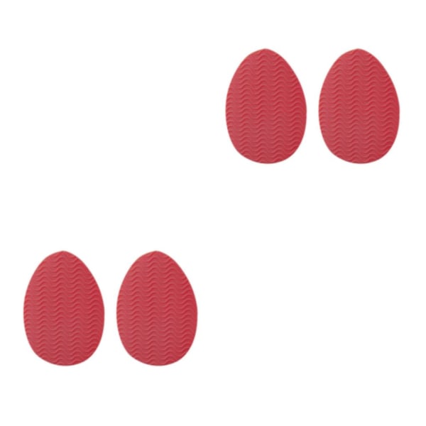 1/2/3/5 Non För Slip Shoe Pads Självhäftande gummi för hög Round Head Red 2Set