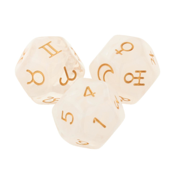 1/2/3/5 3st Akryl Astrologiska Tärningar Konstellationstärningar för Style E 1Set